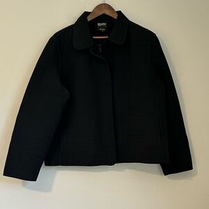 Hilary Radley Quilted Black Jacket Size XL Petite